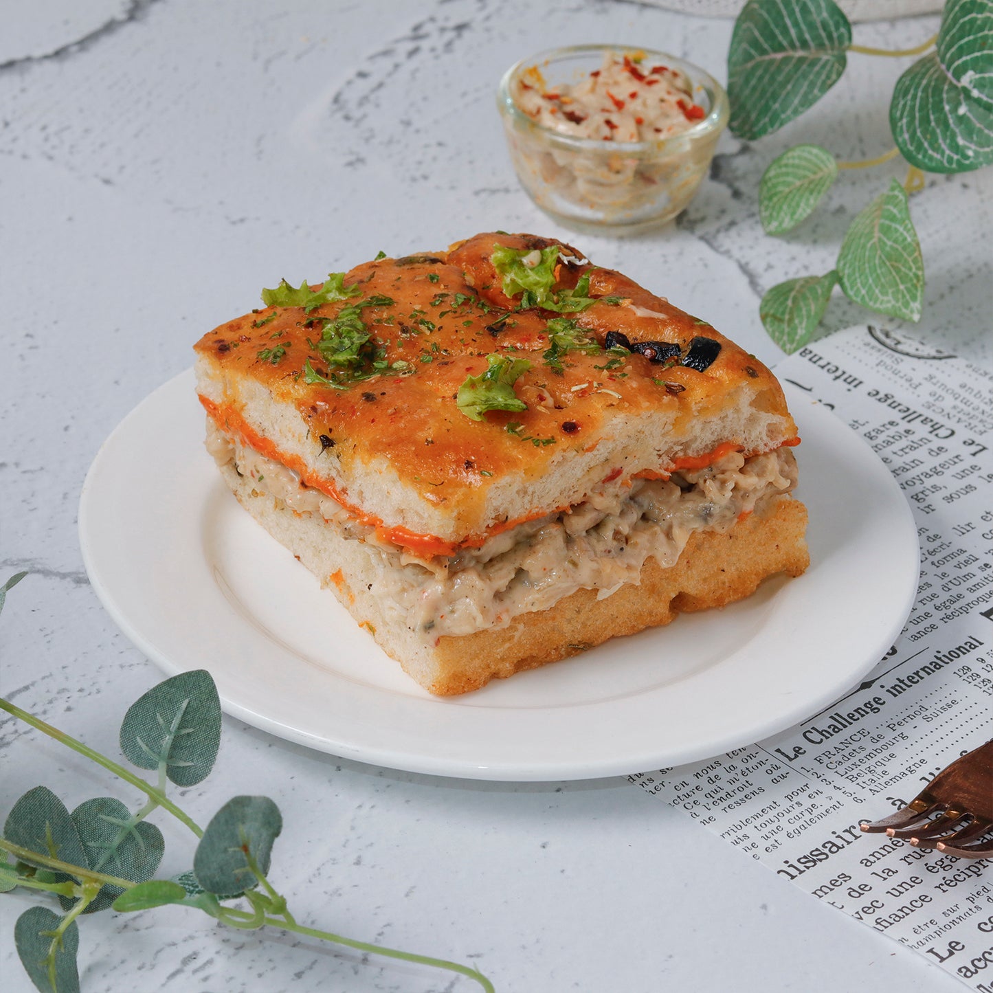 Creamy Mushroom Focaccia