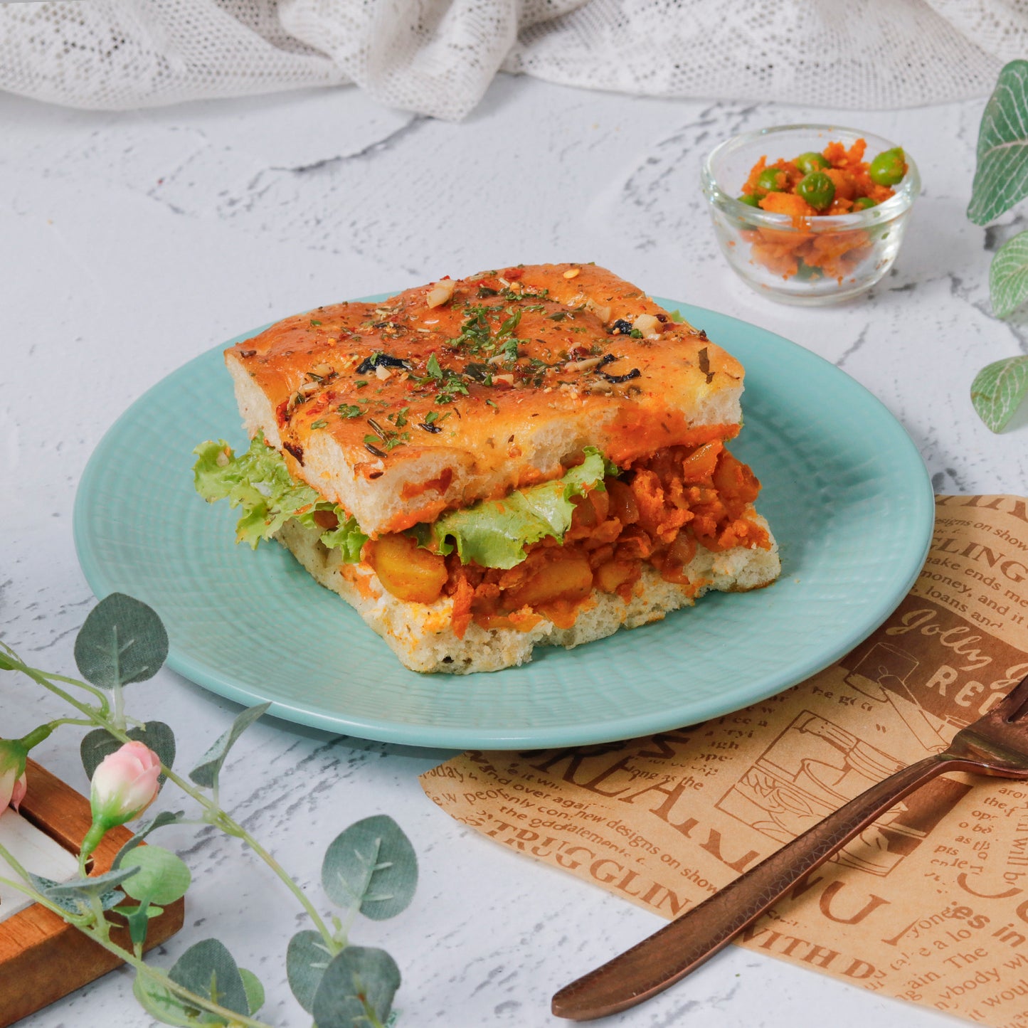 Aloo Masala Focaccia